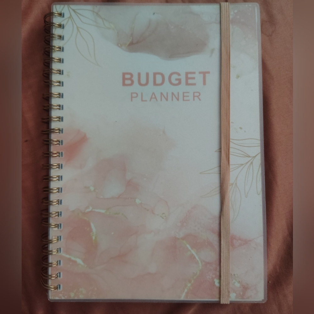 Source Unknown Pink and Gold Budget Planner